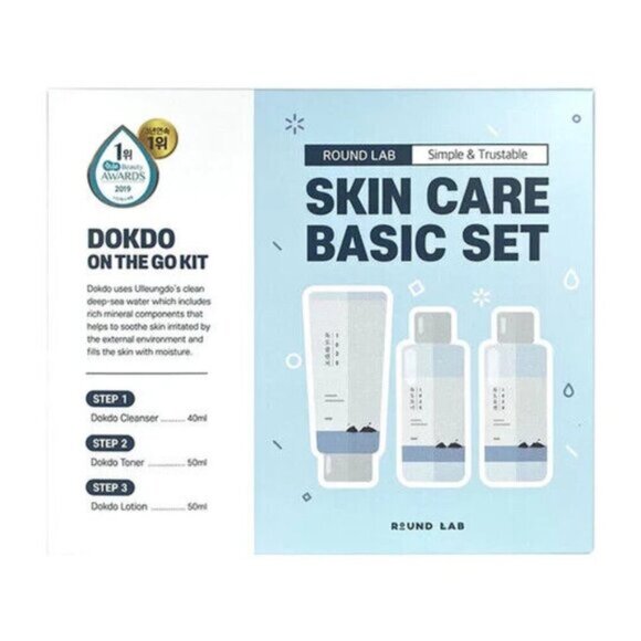 Round Lab 1025 Dokdo On the Go Kit Cleanser Toner Lotion 40ml + 50ml + 50 ml - Picture 2 of 4